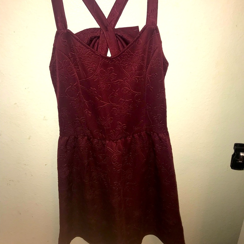 Maroon skater dress